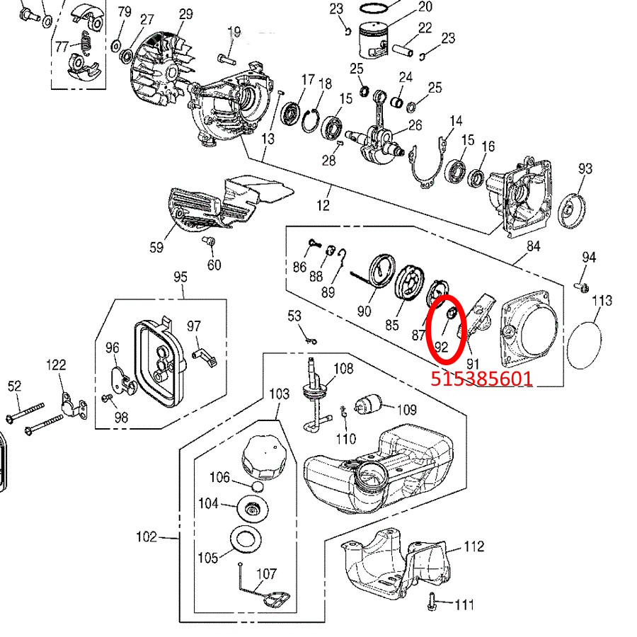 Husqvarna 515385601 Plate stopper for Red Max & Husqvarna Edgers