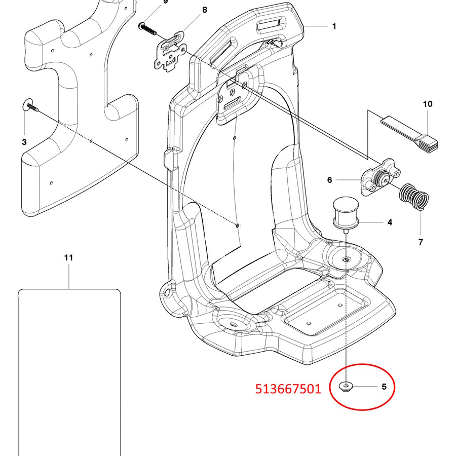 Husqvarna Nut Part # 513667501